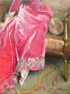 Detail from "Mrs. Hugh Hammersley" by John Singer Sargent