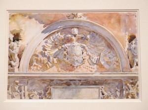 "Escutcheon of Charles V of Spain" by John Singer Sargent, 1912, Watercolor and graphite on white wove paper